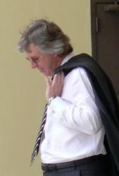 Jeffrey Prosser leaving U.S. Bankruptcy Court on St. Thomas in 2008.